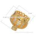 13*13mm 2015 Hot Sale Crown shape Cubic Zirconia CZ micro pave diamond beads